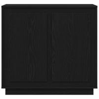 Dressoir Zwart Eiken 80 x 40 x 75 cm Bewerkt hout - thumbnail