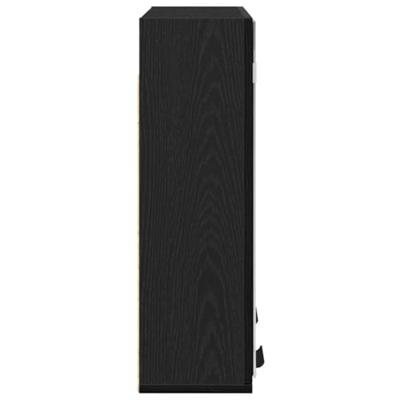 Badkamerspiegelkast Zwart eiken 64 x 20 x 67 cm Bewerkt hout