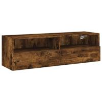 Tv-wandmeubel 100x30x30 cm bewerkt hout gerookt eikenkleurig - thumbnail