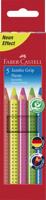 Faber Castell FC-110994 Kleurpotlood Jumbo GRIP Etui 5 Kleuren - thumbnail