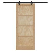 schuifdeur met beslag 86x211 cm massief grenenhout - thumbnail