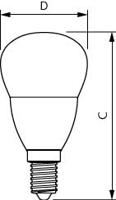 Philips LED 31244900 LED-lamp Energielabel F (A - G) E14 Kogel 2.8 W = 25 W Warmwit (Ø x l) 35 mm x 106 mm 1 stuk(s) - thumbnail