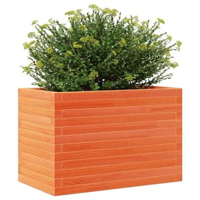 VidaXL Plantenbak 70x40x46 cm massief grenenhout wasbruin VidaXL Plantenbak 70x40x46 cm massief grenenhout wasbruin