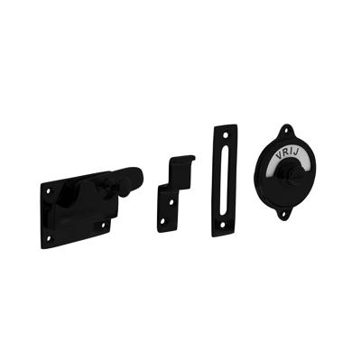 Intersteel WC-slot hendel vlak vrij-bezet mat zwart