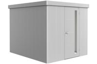 Biohort Neo 3B metalen tuinhuis enkele deur zilver 236x292 cm- Plat dak- Metaal- Biohort - thumbnail