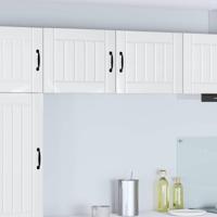 Keukenkast 2 pcs Hoogglans wit 50 x 31 x 40 cm Bewerkt hout - thumbnail