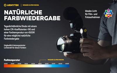ArmyTek Wizard C2 Pro Nichia Magnet Warm Handlamp werkt op een accu LED Met magneethouder 1600 lm 4680 h 65 g