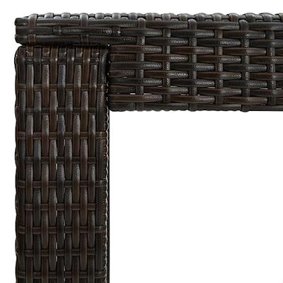 Tuinbartafel 60,5x60,5x110,5 cm poly rattan bruin Tuinbartafel 60,5x60,5x110,5 cm poly rattan bruin