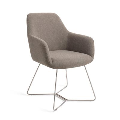 Jesper Home Eetkamerstoel 'Hiroo' Beehive Steel, kleur Foggy Fusion