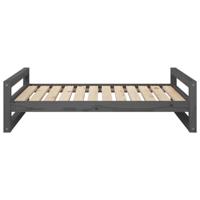 VidaXL Hondenmand 105,5x75,5x28 cm massief grenenhout grijs - thumbnail