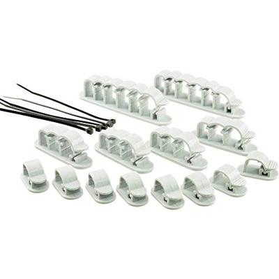 TRU COMPONENTS WCM-SET-TT Kabelhouder Zelfklevend 1386629 Transparant 19 stuk(s)
