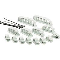 TRU COMPONENTS WCM-SET-TT Kabelhouder Zelfklevend 1386629 Transparant 19 stuk(s) - thumbnail