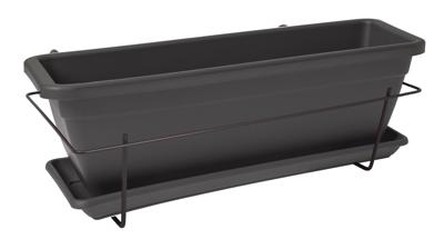 ARTEVASI - Balkonbak venezia kit 50cm antraciet 50 x 19,5 x h16,3 cm - 1,13l