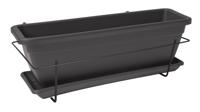 ARTEVASI - Balkonbak venezia kit 50cm antraciet 50 x 19,5 x h16,3 cm - 1,13l - thumbnail
