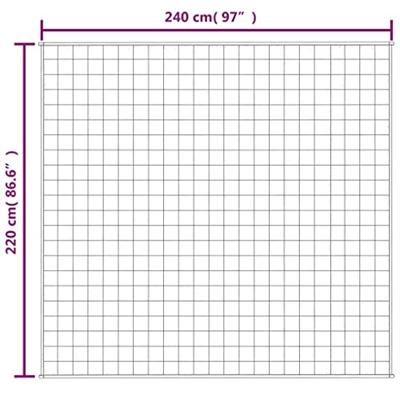VidaXL Verzwaringsdeken 220x240 cm 11 kg stof lichtcrèmekleurig