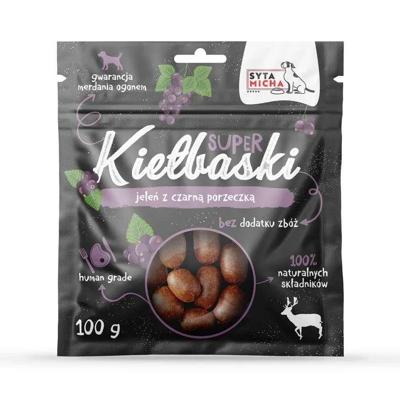SYTA MICHA Superworstjes met hert en zwarte bes - delicatesse voor honden - 100 g