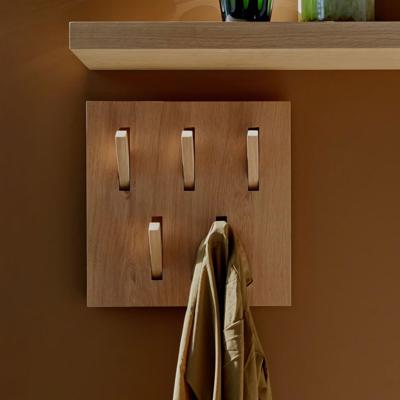 Ethnicraft Kapstok 'Utilitile' Eikenhout, Met 5 haken, kleur Naturel