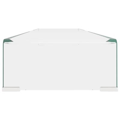 TV-meubel/monitorverhoger transparant 120x30x13 cm glas