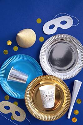 Glitter feesttoeters Zilver - 4 Stuks