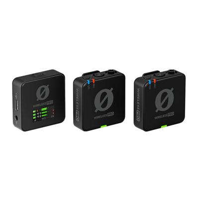 Rode Wireless PRO Draadloze microfoonset Zendmethode:Digitaal Incl. kabel, Incl. klem, Incl. tas, Incl. windkap Microfoon TRRS (3.5 mm jackplug), Microfoon TRS