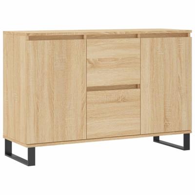 Dressoir 104x35x70 cm bewerkt hout sonoma eikenkleurig