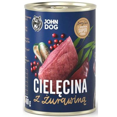 JOHN DOG Berry Line Adult Veal with cranberries - natvoer voor honden - 400g