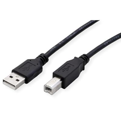 ROLINE RM USB 2.0 kabel, Type A-B, zwart, 0,8 m