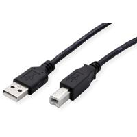 ROLINE RM USB 2.0 kabel, Type A-B, zwart, 1,8 m - thumbnail