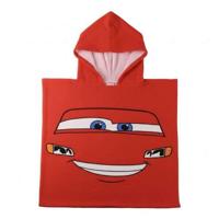Poncho-Handdoek met Capuchon Cars Rood 55 x 77 cm - thumbnail