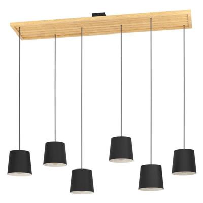 Stars of Light 6-lichts hanglampCamarioca hout met zwart - 390131