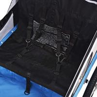 Fietstrailer 30 kg grijs en blauw - thumbnail