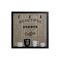 Wandkapstok DKD Home Decor 8424001775712 Hout Hars Hout MDF Vintage 41 x 3 x 41 cm - thumbnail