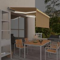 Luifel handmatig uittrekbaar rolgordijn LED 3,5x2,5 m geel wit - thumbnail
