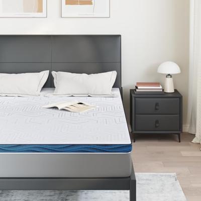 Matraspads Wit en Blauw 160 x 200 cm