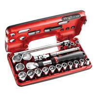 Facom Compacte Koffer 1/2" 6-Kant, 21-Delig Met Uitschuifbare Ratel Met Stofdichte Kop Sxl.161 - SXL.DBOX1PB - SXL.DBOX1PB - thumbnail