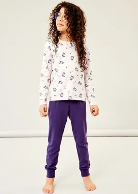Name it meisjes pyjama - Lila fairytale - Katoenen meisjes nachtkleding