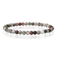Memphis Natuursteen Armband - 4mm Bloodstone - thumbnail