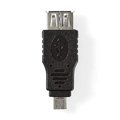 Nedis USB Micro-B Adapter | USB 2.0 | USB Micro-B Male | USB-A Female | 480 Mbps | Vernikkeld | PVC | Zwart | Blister - CCGB60901BK Nedis USB Micro-B Adapter | USB 2.0 | USB Micro-B Male | USB-A Female | 480 Mbps | Vernikkeld | PVC | Zwart | Blister - CCGB60901BK
