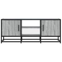 Tv-meubel 100x35x41 cm bewerkt hout metaal grijs sonoma eiken - thumbnail