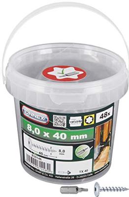 Connex Paalschroef Tx40 8X40 Emmer 48St - B30146