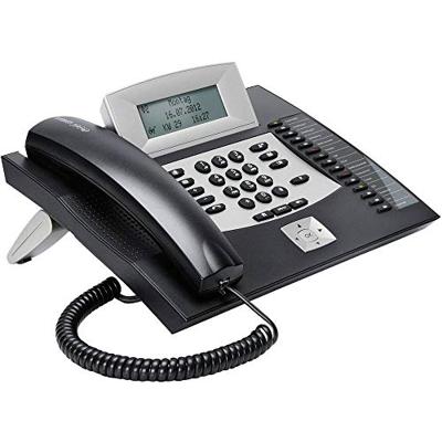 Auerswald COMfortel 1600 ISDN-systeemtelefoon Headsetaansluiting, Handsfree, Touchscreen Verlicht Zwart, Zilver