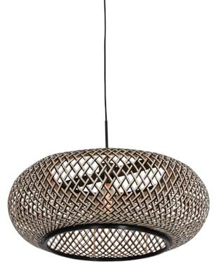 Steinhauer Zwart rotan hanglampSparkled Ø 60cm - 7506ZW