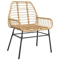 Tuinstoel bruin poly rattan 2 st - thumbnail