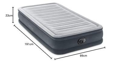 Intex 67766ND TWIN COMFORT-PLUSH AIRBED Luchtbed (l x b x h) 191 x 99 x 33 cm Grijs Intex 67766ND TWIN COMFORT-PLUSH AIRBED Luchtbed (l x b x h) 191 x 99 x 33 cm Grijs