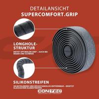 CONTEC stuurlint "supercomfort.grip" ct handlebar tapes superc t.grip gray 200mm - thumbnail