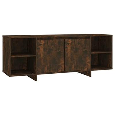 Tv-meubel 130x35x50 cm bewerkt hout gerookt eikenkleurig