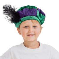 Pietenmuts kind groen/paars luxe - thumbnail