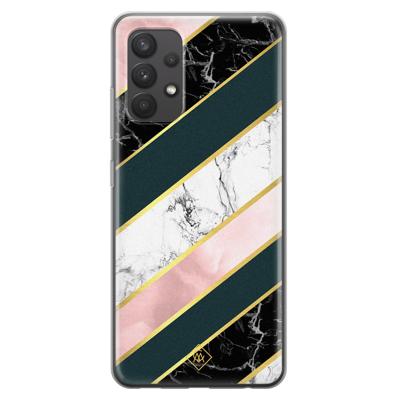 Samsung Galaxy A32 4G siliconen hoesje - Marble stripes