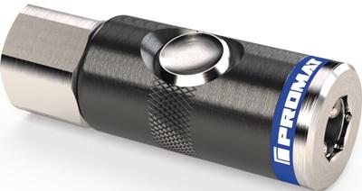 Promat/Tecwerk Luchkoppeling met drukknopontgrendeling | DN 7,4, binnenschroefdraad aluminium | schroefdraad G 3/8? 15,39 mm - 4000351994