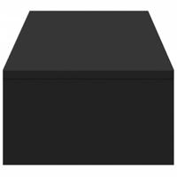 Monitorstandaard met lades 100x27x15 cm bewerkt hout zwart - thumbnail